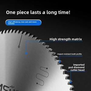 Lame de scie diamantée PCD Lansheng 12/14 pouces, double tête, alésage 25,4 mm, 120 dents pour la découpe d'aluminium, de portes, de fenêtres et de ponts thermiques - Product Image 4