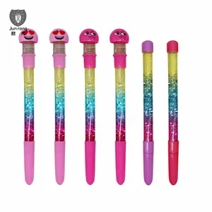Promotionele Hot Selling Leuke Balpen Liquid Drijvende Glimlach Bloem Pen Gel Inkt Pen Voor Student