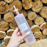 Impression de logo personnalisé, flacons distributeurs de savon et de shampoing en plastique rose de 250 ml et 350 ml, réutilisables avec des étiquettes imperméables