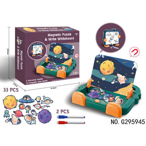 Papan tulis Puzzle magnetik multifungsi, mainan pendidikan dini anak-anak, papan gambar 2 dalam 1 terlaris - Product Image 3