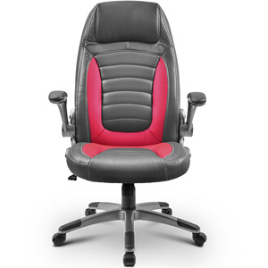Silla de Oficina Ejecutiva Giratoria de PU, Ajustable en Altura, con Ruedas para Uso en Oficina, Modelos en Negro, Rojo, Azul y Gris - Product Image 4