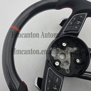 Volante de Cuero y Fibra de Carbono para Audi A3 A4 A5 A6L A8 Q5 Q7 Q8 TT B9, Nuevo Producto - Product Image 5