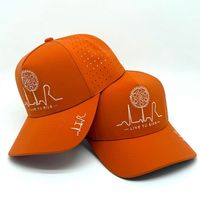 Gorra de Golf Estructurada Premium con Logotipo Personalizado Bordado, Orificios de Ventilación Laterales Cortados con Láser, Unisex, Ajustable, 100% Poliéster Twill, Formal