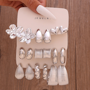 Juego de Pendientes de Moda Estilo Europeo, Geometría Metálica, Pendientes de Espiral, para Joyería, Venta al por Mayor - Product Image 5