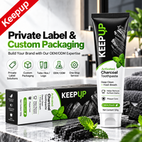 Dentifrice au charbon de bambou aromatisé à la menthe, personnalisé OEM, pour une haleine fraîche longue durée, nettoyage buccal et blanchiment des dents