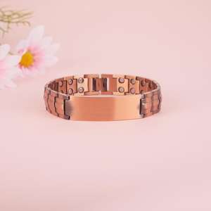 Iyi sağlık ve artrit hediye için biyomanyetizma Trendy tarzı ile erkekler için katı bakır Keitic enerji manyetik bilezik - Product Image 2