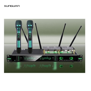 Micrófono inalámbrico UHF IR de 2 canales con tubo electrónico, nuevo diseño, 4 Uds., con cambio de color, para Bar, <span class=keywords><strong>restaurante</strong></span>, hogar - Product Image 1