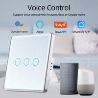 Interrupteurs intelligents à écran tactile en verre trempé ECO-NEWLEAF 1/2/3/4 voies, application Smart Life, contrôle sans fil Zigbee/WIFI, 10A, garantie 1 an