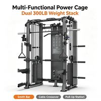 Machine de musculation multifonctionnelle Smith Power Cage pour l'entraînement des bras et de la poitrine, avec cadre en acier inoxydable 501002.0t et double pile de poids