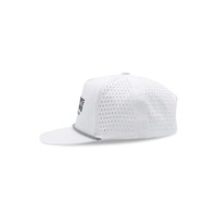 Gorra de Golf Personalizada de 5 Paneles con Cuerdas, Perforaciones y Logos Bordados, Impermeable, con Cierre a Presión