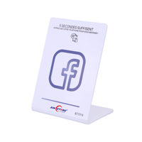 Soporte de PVC Personalizado Programable para Reseñas de Google 213/215/216, Tarjeta NFC para Seguimiento de Google y Facebook con Código QR para Control de Acceso