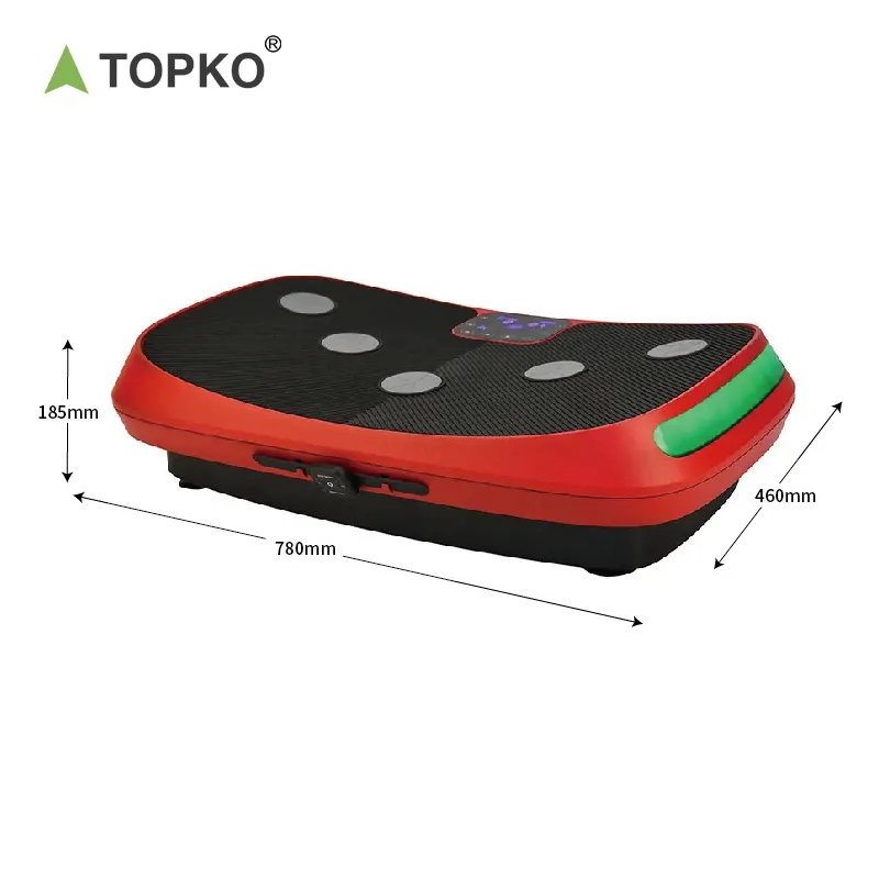 TOPKO Electromagnetic Vibration Plate Body Shaper Crazy Fit Massage with Exercise Rope Vertical Direction for Home Gym Use