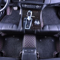 Tapis de voiture de luxe en cuir, design tendance, sur mesure, imperméables, antidérapants, faciles à nettoyer, ensemble complet pour