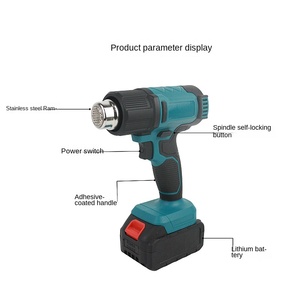 <span class=keywords><strong>Pistolet</strong></span> à <span class=keywords><strong>air</strong></span> <span class=keywords><strong>chaud</strong></span> rechargeable au lithium-ion <span class=keywords><strong>sans</strong></span> <span class=keywords><strong>fil</strong></span> à température régulée, outil de cuisson électrique pour le séchage de film de voiture et autres applications - Product Image 3