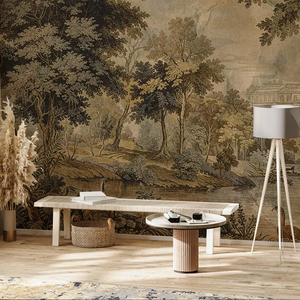 <span class=keywords><strong>Papel</strong></span> <span class=keywords><strong>Tapiz</strong></span> Impermeable de Estilo Francés Retro con Paisaje de Bosque y Río, Mural de <span class=keywords><strong>Papel</strong></span> <span class=keywords><strong>Tapiz</strong></span> <span class=keywords><strong>para</strong></span> Decoración de Paredes del Hogar - Product Image 4