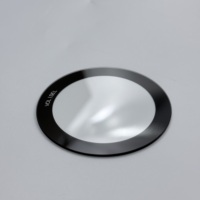 Plaque de protection d'écran en verre plat Corning de précision OEM avec bordure de masquage imprimée en soie pour jauge intelligente et indicateur de capteur