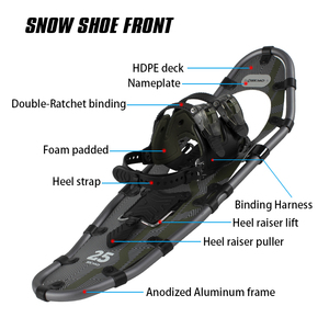 XATP Factory Outlet Logotipo personalizado Marco de aluminio Caminar al aire libre Aleación de aluminio Zapatos de nieve para hombres Mujeres - Product Image 2