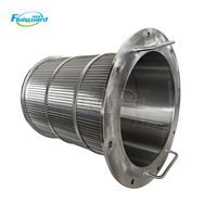 Layar penyaring kawat Wedge baja tahan karat Diameter besar, Filter Drum putar untuk akuakultur ikan kolam