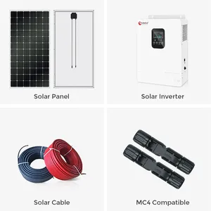 Meilleur kit de système d'énergie solaire domestique 8 kW 5 kW, batterie au lithium 3000 W 48 V 100 Ah, équipement domestique, ensemble énergétique 1 kW - Product Image 3