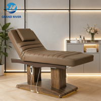Lit de beauté électrique professionnel à 4 moteurs, design incurvé, pour extensions de cils, table de massage, canapé de massage, spa facial et soins des cils