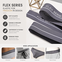 Bande élastique jacquard Aoya de qualité supérieure, personnalisable avec logo, en Spandex/Nylon, écologique, motif uni pour sacs à vêtements et usage domestique