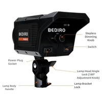Flash de studio 100W avec kit de boîte à lumière parabolique profonde pour la photographie de portrait de mariage