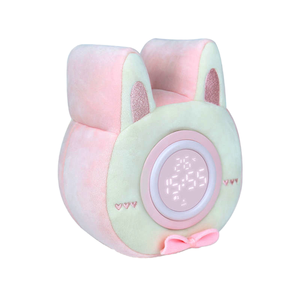 Horloge de table numérique personnalisée en forme de <span class=keywords><strong>lapin</strong></span> moelleux, horloge de bureau créative multifonctionnelle, veilleuse de nuit pour étudiants, réveil numérique - Product Image 1