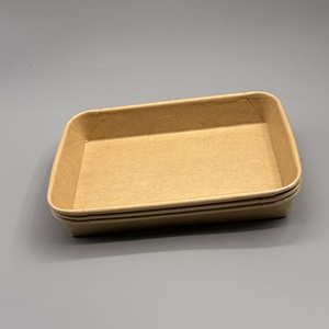 Barquette alimentaire rectangulaire jetable en papier, résistante à la graisse, pour emballage de snacks et de restauration rapide - Product Image 3