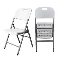 Tables et chaises pliantes modernes d'extérieur de 2,4 m (180 cm) à montage rapide, en plastique moulé par soufflage, pour gymnases, hôtels, jardins, fêtes et repas