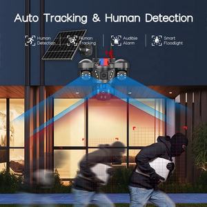 V380 12mp ثلاث عدسات تتبع الإنسان مع واي فاي لاسلكي كاميرا شمسية كشف الحركة IP 4g Sim Zoom - Product Image 5