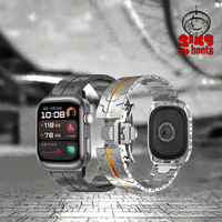 Titan-Legierung Edelstahl Uhrenarmband mit Schmetterlingsverschluss für Apple Watch Series 6 7 8 10 11 Ultra