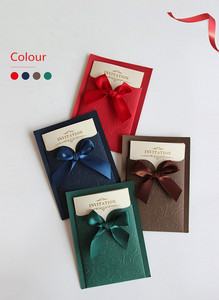 Thiết Kế Mới Tùy Chỉnh In Ấn Và Vàng Foll Logo Kinh Doanh Thiệp Mời Với Lụa Ribbon - Product Image 3