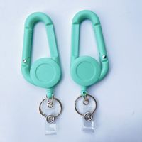 Porte-badge rétractable en plastique ABS avec logo personnalisé, style classique, porte-clés avec mousqueton pour extérieur