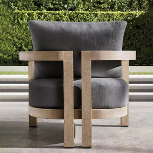 Juego de Sofás Modernos de Madera Maciza de Teca para Exteriores, Duradero, Resistente al Agua y a los Rayos UV, Ecológico, para Jardín, Villa, Hotel y Patio - Product Image 4