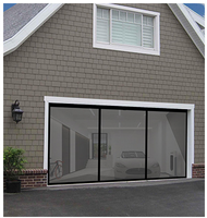 Design moderne facile à installer pour les rideaux de porte de garage Amazon Polyester magnétique anti-moustiques en fibre de verre