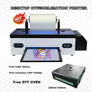 Digital A3 escritorio DTF horno secador de película PET polvo directo a película Semiautomático DTF A3 R Impresoras de inyección de tinta multicolor