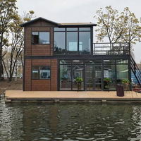 Villa résidentielle au design minimaliste Maison en conteneur Solaires à toit plat et maisons en verre Produit