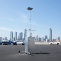 Unité de surveillance : Caméra portable de sécurité, tour de vidéosurveillance mobile cubique, système de surveillance solaire pour parking