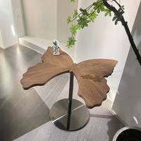 Nouvelle table basse design en forme de papillon avec pierres, style vintage minimaliste du milieu du siècle, hauteur réglable, mobilier écologique pour la maison