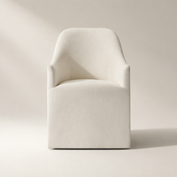 Fauteuil de salle à manger Parson moderne et luxueux, rembourré, avec dossier arrondi, pour la maison, l'hôtel, la cuisine, le restaurant