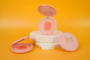 Paleta de blush para pétalas de flores por atacado à prova d'água 3D Blush rosa atrevido em pó fosco