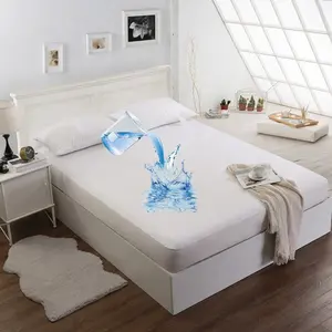 White Cheap Bed Wetting Mattress Protector Waterproof Mattress Cover