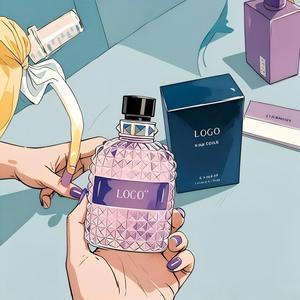 Fragancia Amaderada Aromática con Hoja de Violeta, Salvia y Vetiver, Botella de Vidrio <span class=keywords><strong>Rock</strong></span> Stud, 100ml, Aroma Especiado de Larga Duración EDT para Hombre. - Product Image 2