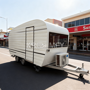 Camion de restauration mobile de rue en fibre de verre avec fenêtre de service commerciale, taille personnalisée et cuisine complète - Product Image 1