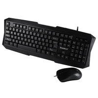 Ensemble de bureau compact pour les voyages, clavier silencieux et résistant aux éclaboussures et souris fine avec design filaire USB portable