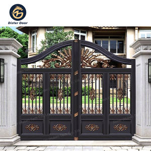 विला लक्जरी कस्टम सुरक्षा प्रवेश द्वार घुलने वाले ड्राइववे द्वार पर एल्यूमीनियम मुख्य गेट डिजाइन - Product Image 3