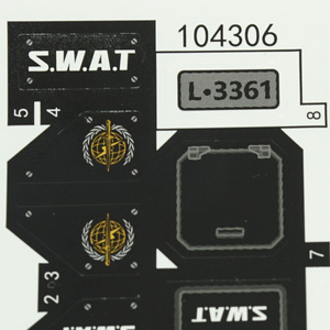Autocollants en gros personnalisés pour véhicules tactiques de <span class=keywords><strong>police</strong></span>, décalcomanies lavables résistantes à l'eau pour modèles de voitures blindées, autocollants OEM en vrac - Product Image 1