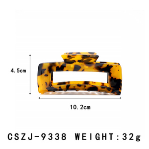 YIYI Custom Color Hochwertige 10,5 cm Block Hohl Essigsäure Haar Klaue Mode Geometrie für Frauen Acetat Klaue Clip Großhandel - Product Image 2