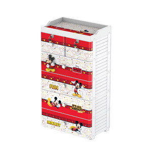 Multifunctional chest of drawers with 5 spacious <b>shelves</b>, measuring 47 x 29 x 86 cm for a versatile storage solution. - Product Image 3