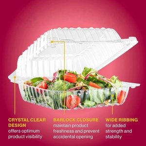 12oz Disposable Rectangle Plastic PET <b>Clear</b> Tamper Evident Food Packaging Deli <b>Container</b> - Product Image 4